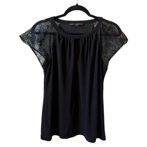 White House Black Market Short Sleeve Blouse Size SM